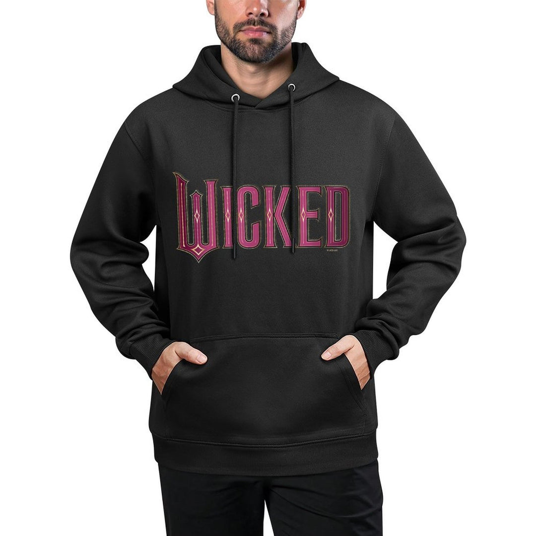 Wicked Movie Logo Glinda Pink And Gold Adjustable Hood Hoodie