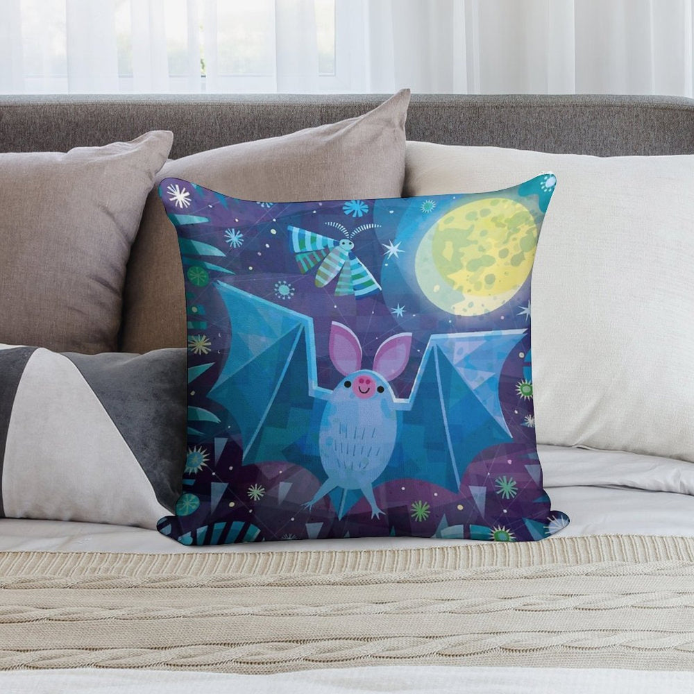 Bat And Moth Soft Decorative Cover Throw Pillow