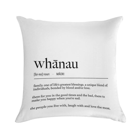 New Zealand Maori Whanau (Family) Definition Soft Decorative Cover Throw Pillow