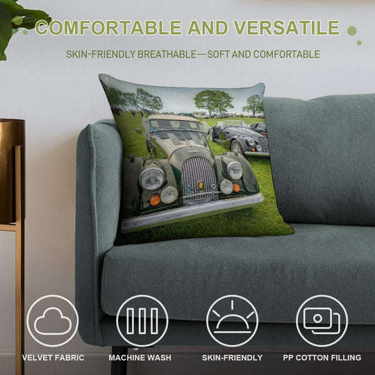 Morgan Classic Cars Soft Warmth Comfort Throw Pillow