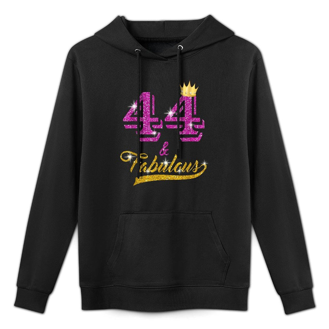 44 And Fabulous 44 Yrs Old B-day 44th Birthday Gift Moisture-Wicking Hoodie