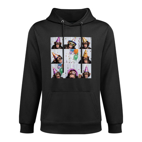 Funny Monkey Selfie Colorful Zoo Animal Monkey Birthday Adjustable Hood Hoodie