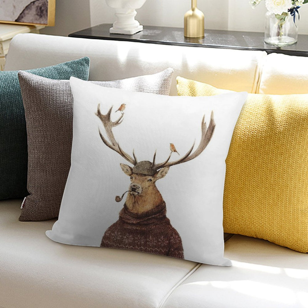 Wild Thinking Soft Short Plush Fabric Throw Pillow