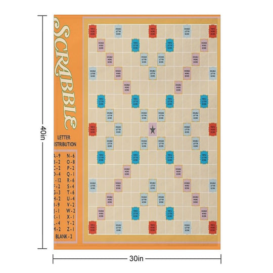 Scrabble Lightweight Throw Blanket