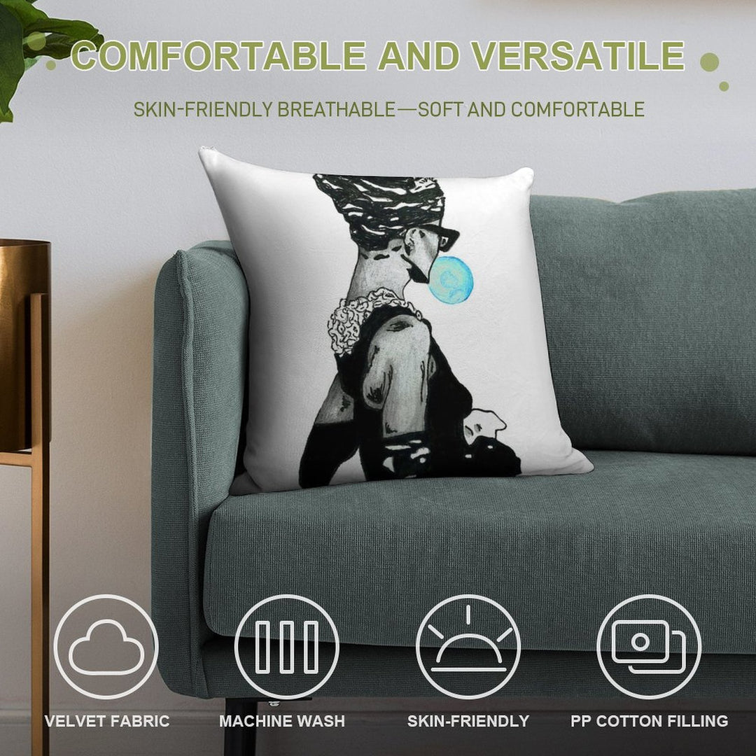 Audrey Hepburn at Tiffany's 3 Soft Easy Maintenance Throw Pillow