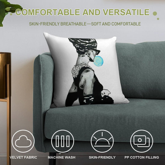 Audrey Hepburn at Tiffany's 3 Soft Easy Maintenance Throw Pillow