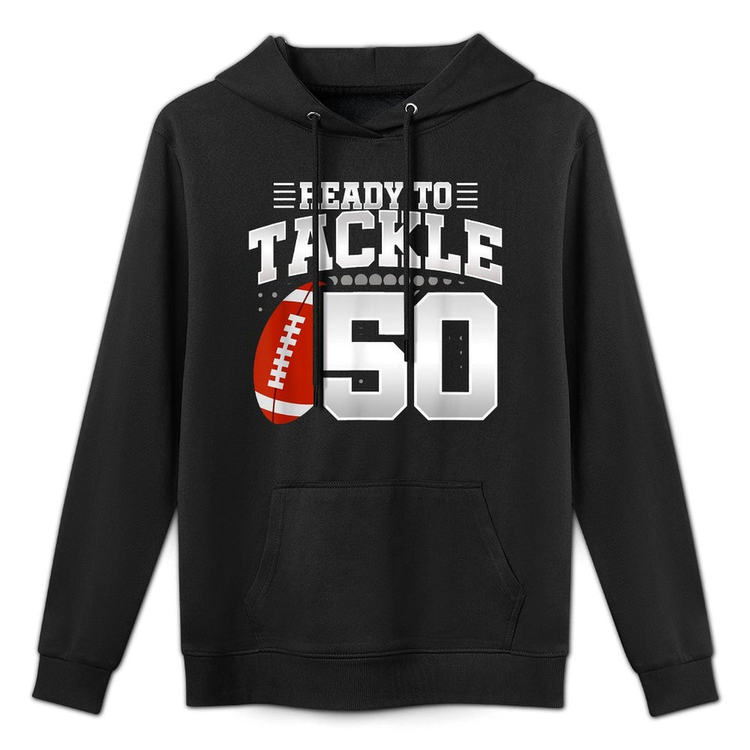 50th Birthday - Football Birthday Party - 50th Birthday Breathable Fabric Hoodie