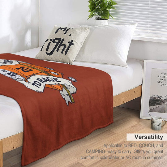 Tabletop RPG Barbarian - It's Time To Rage Premium Throw Blanket