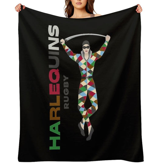 Harlequins Rugby Essential Machine-washable Throw Blanket