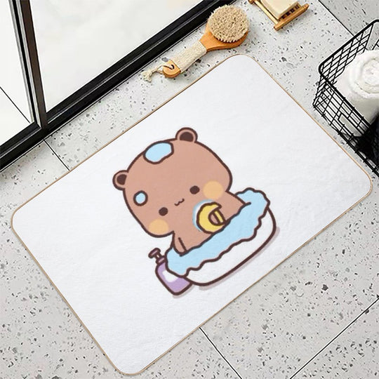 Panda Bear And Brownie True Love BUBU DUDU Couple 2026  Toxin-Free Bath Mat