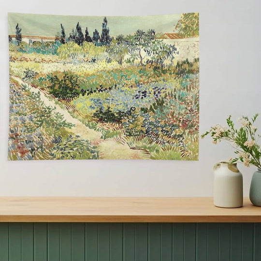 Vincent Van Gogh Garden at Arles Tapestry