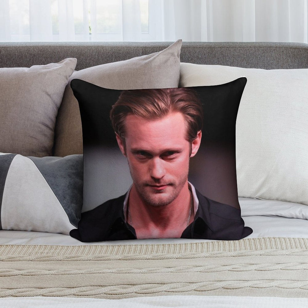 Alexander Skarsgard 2 Soft Fade-Resistant Throw Pillow