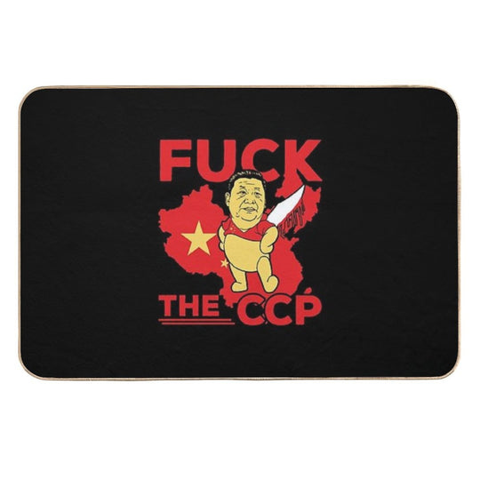 Fuck CCP ;Fuck Chinese Communist Party.  Long-Lasting Bath Mat