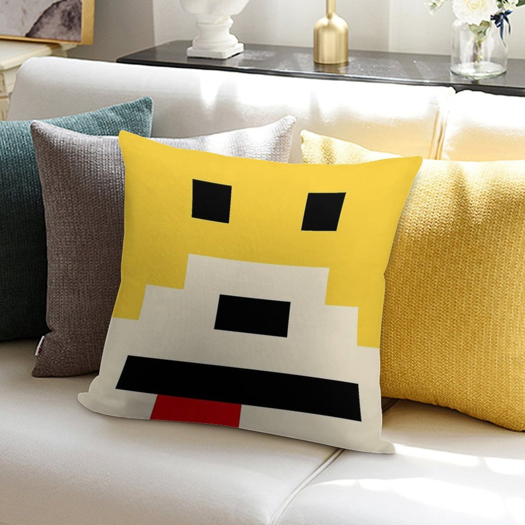 Mr. Oizo - Flat Eric Minimal Yellow Soft Luxury Feel Throw Pillow
