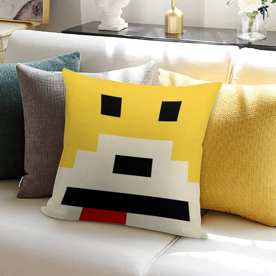 Mr. Oizo - Flat Eric Minimal Yellow Soft Luxury Feel Throw Pillow