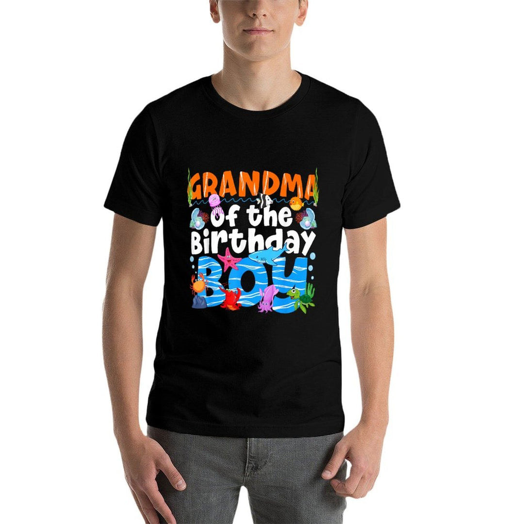 Grandma Under Sea Birthday Party Ocean Sea Animals Themed  Lightweight T-Shirt