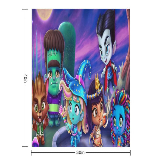 Super Monsters Travel-friendly Throw Blanket