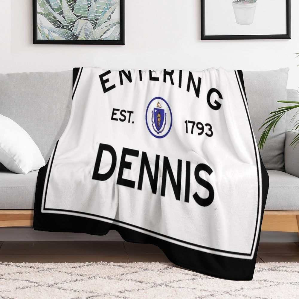 Entering Dennis - Commonwealth of Massachusetts Road Sign Lightweight Throw Blanket