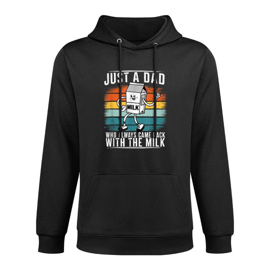 Just A Dad Who Always Came Back With The Milk Father's Day Moisture-Wicking Hoodie