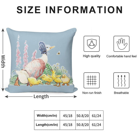 Jemimah Puddle-Duck - Beatrix Potter Soft Washable Throw Pillow