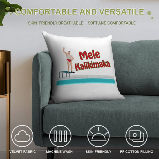 Christmas Vacation - Mele Kalikimaka Soft Shrink-Resistant Throw Pillow