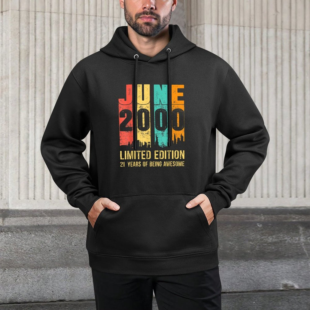 Vintage June 2000 Limited Edition 21 Year Old 21st Birthday Medium-Weight Fabric Hoodie