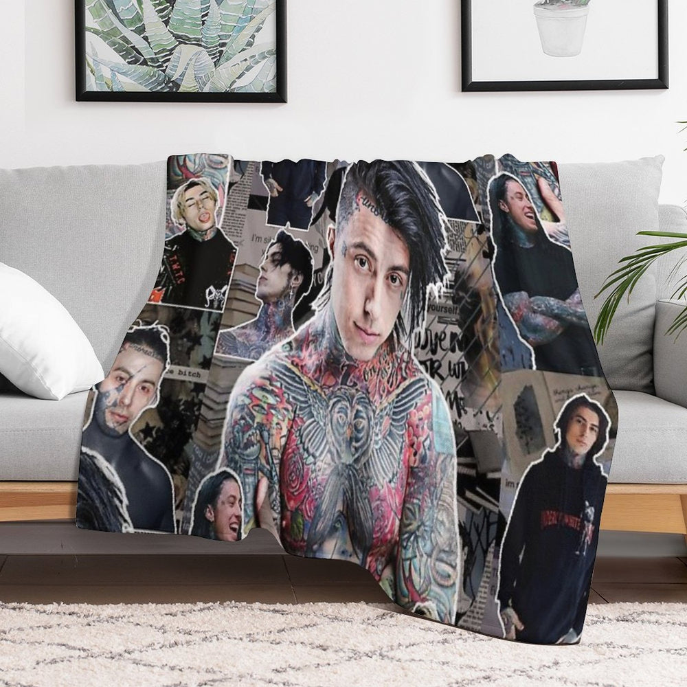 Ronnie Radke Photo Collage High Quality Gift-ready Throw Blanket