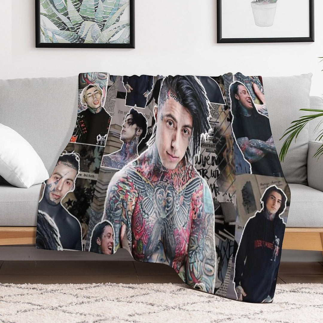 Ronnie Radke Photo Collage High Quality Gift-ready Throw Blanket