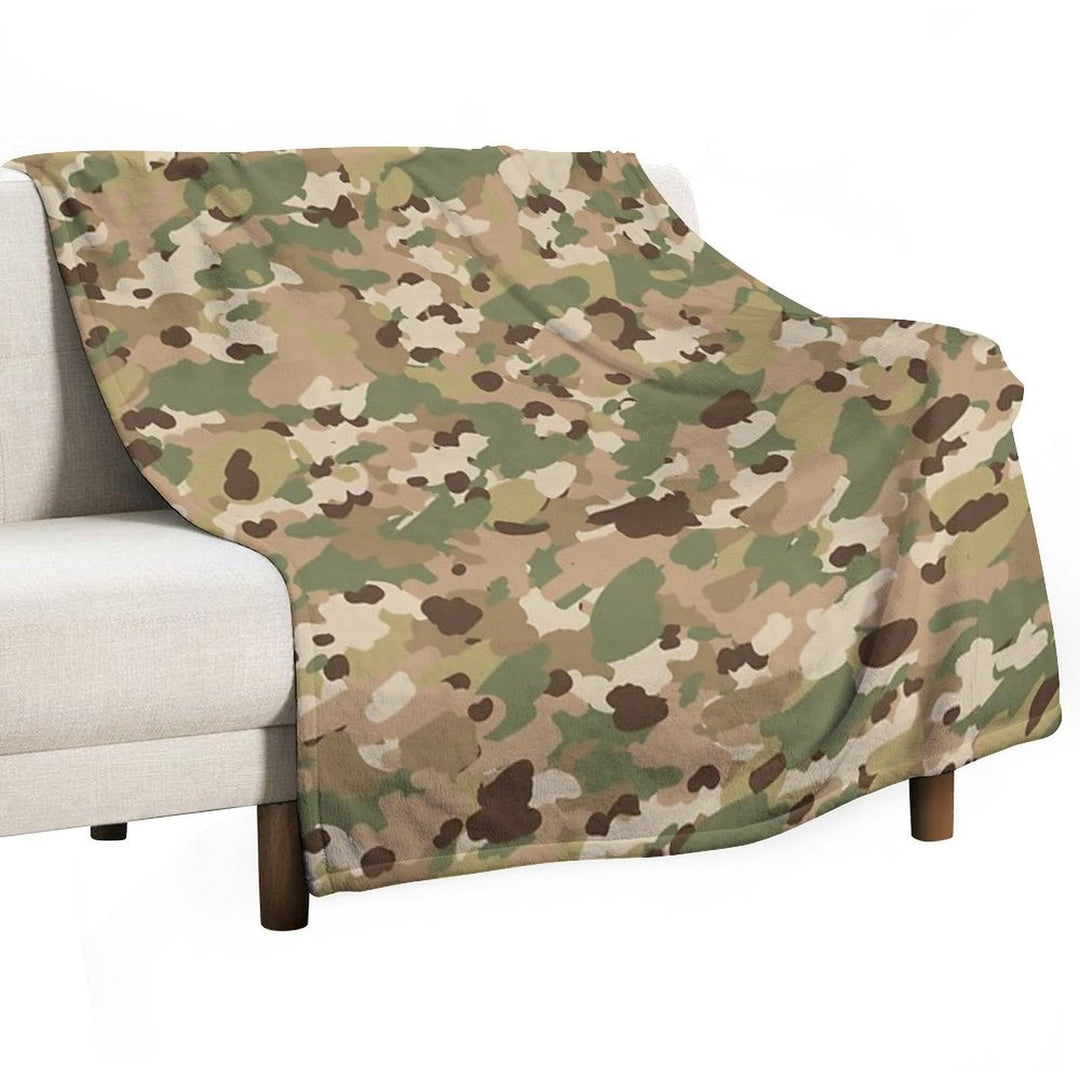 Multicam Camouflage Pattern. Multi-functional Throw Blanket