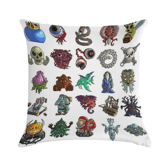 Terrarias All Boss Soft Bedroom Essential Throw Pillow