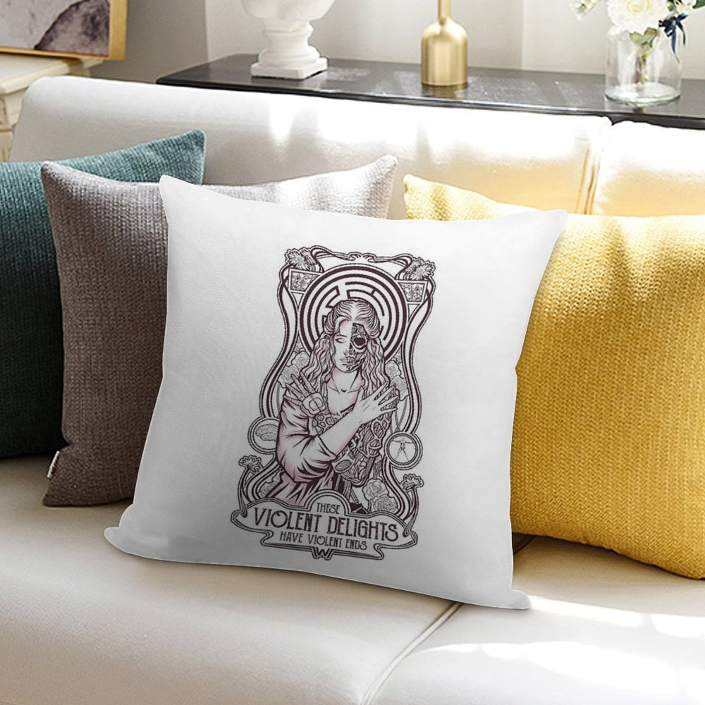 Violent Delights Soft Luxury Feel Throw Pillow