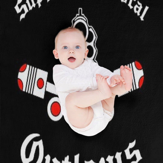 Outlaw Mc Support Gift Halloween Day, Thanksgiving, Christmas Day Quick-dry Throw Blanket