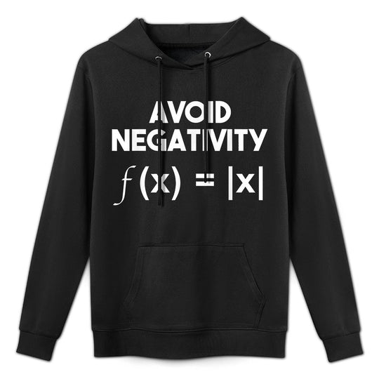 Avoid Negativity Funny Math Problem, Engineer Kangaroo Pocket Hoodie
