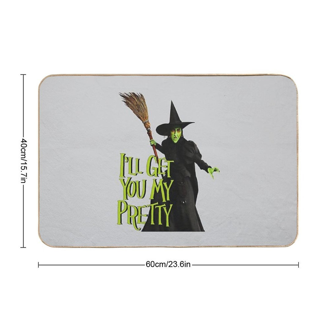 Funny Vintage Witch L'll Get You My Pretty  Long-Lasting Bath Mat