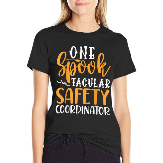 One Spooktacular Safety Coordinator Funny Halloween  Wrinkle-resistant T-Shirt