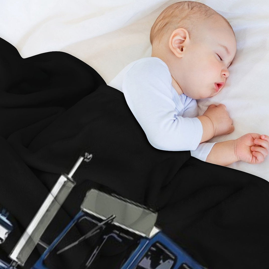 Old Ford Tractor Blue Sustainable Throw Blanket