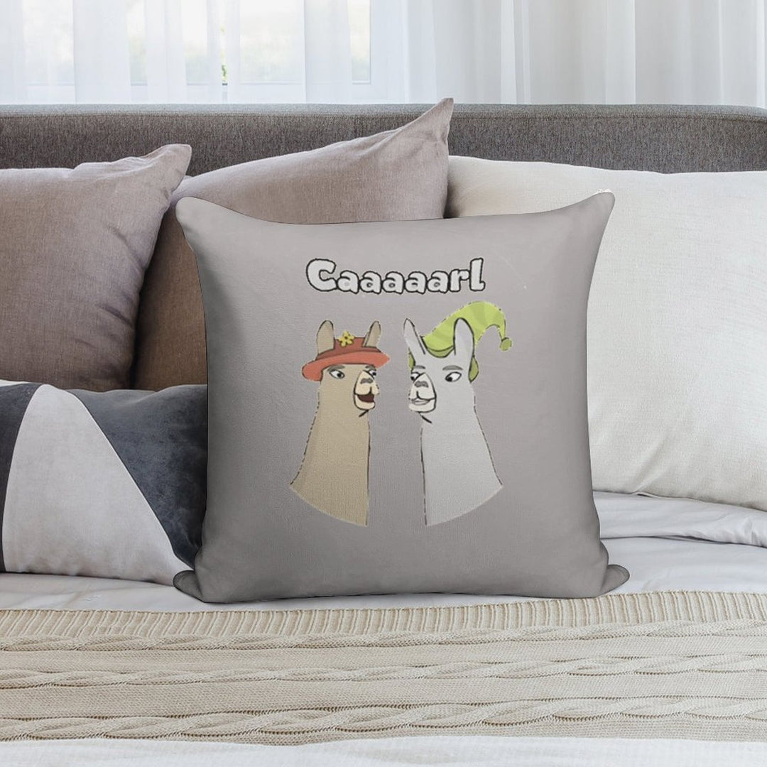 Llamas with Hats - Caaaarl Soft Multiple Sizes Throw Pillow