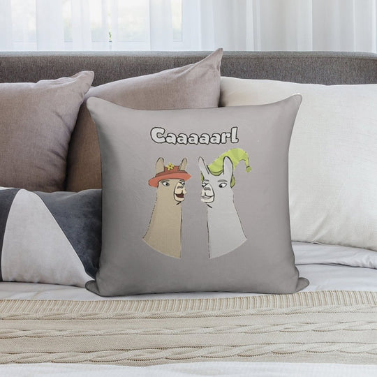 Llamas with Hats - Caaaarl Soft Multiple Sizes Throw Pillow