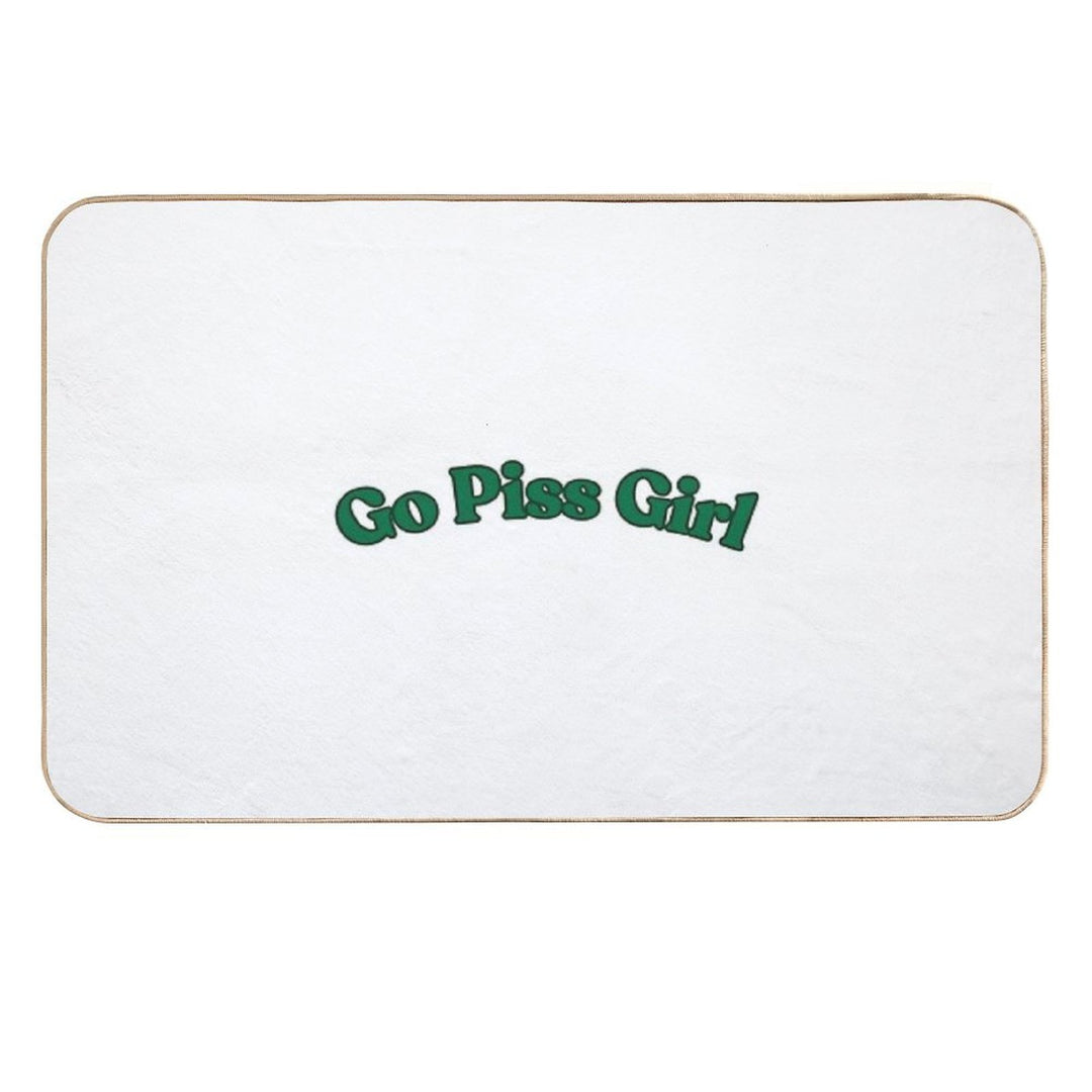 Go Piss Girl Green  Long-Lasting Bath Mat