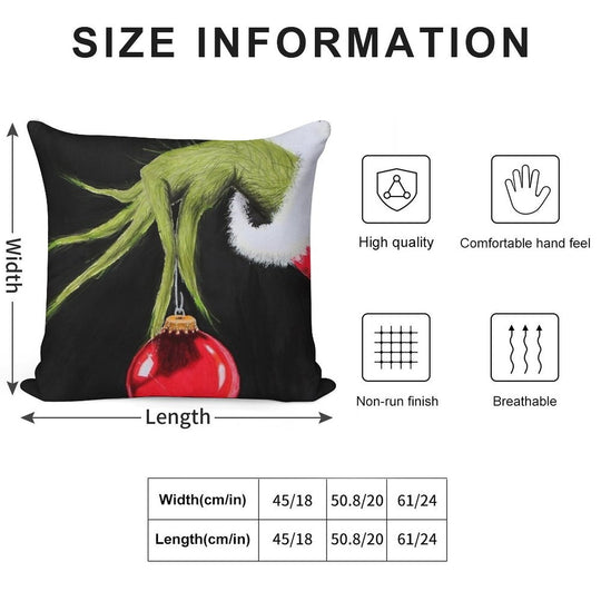 Who Stole Christmas Soft Durable Construction Throw Pillow