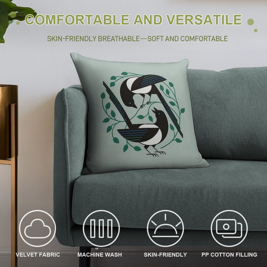 The Joy of Spring Soft High-Density Material Throw Pillow