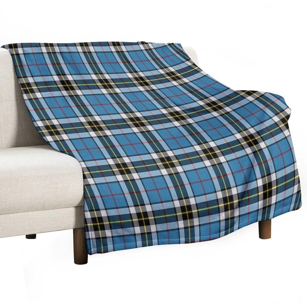Thompson Blue Dress Tartan  Clan Thomson  Cute Tartan Compact Throw Blanket