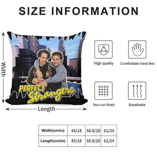 Perfect Strangers Larry Balki Retro Throwback Chicago Skyline Tribute Soft Durable Construction Throw Pillow