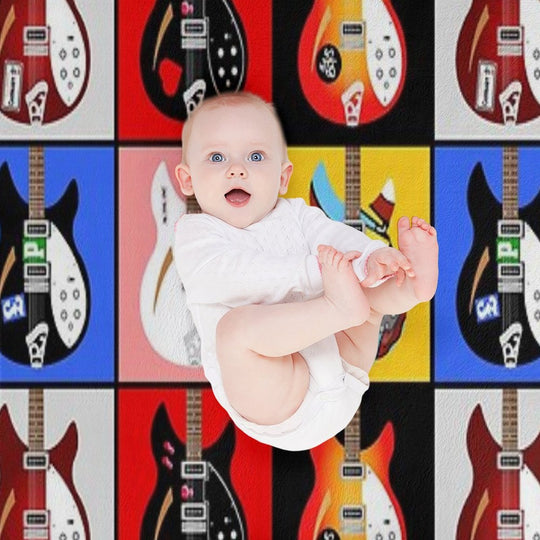 Paul Weller's Rickenbacker 330 Guitar Collection Wrinkle-free Throw Blanket