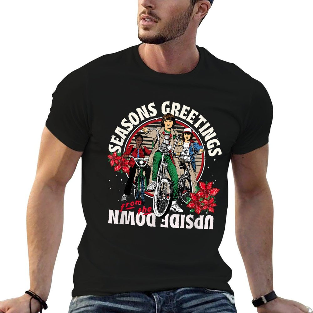 Stranger Things Christmas Greetings from The Upside Down  Vintage-inspired T-Shirt