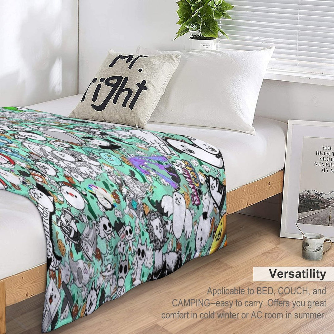 Battle Cats Velvety-soft Throw Blanket