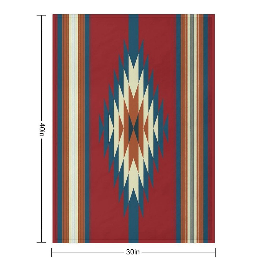 Southwestern Red Premium Throw Blanket