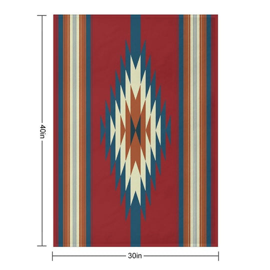 Southwestern Red Premium Throw Blanket