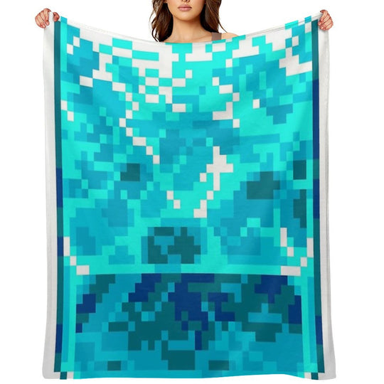 Pixel Water Eco-conscious Throw Blanket