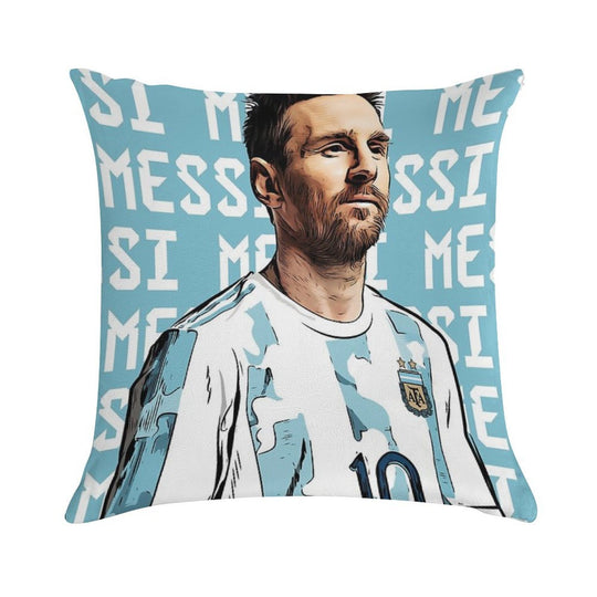Lionel Messi Soft Luxury Feel Throw Pillow